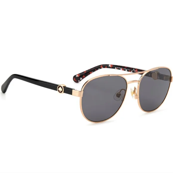 Kate Spade Raglan Aviator Sunglasses Gold Tone Designer Luxury Celebrity #136 - Picture 4 of 10